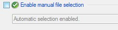 Manual file selection
