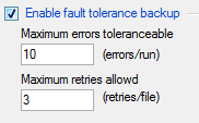 Fault tolerance backup option